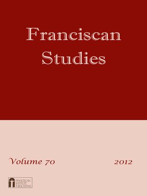 cover image of Franciscan Studies